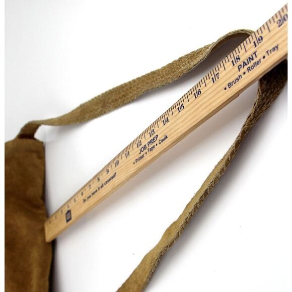 Shelley Wenum TAN BROWN GENUINE SUEDE FLORAL FLAP SHOULDER BAG HANDBAG PURSE - Picture 16 of 16